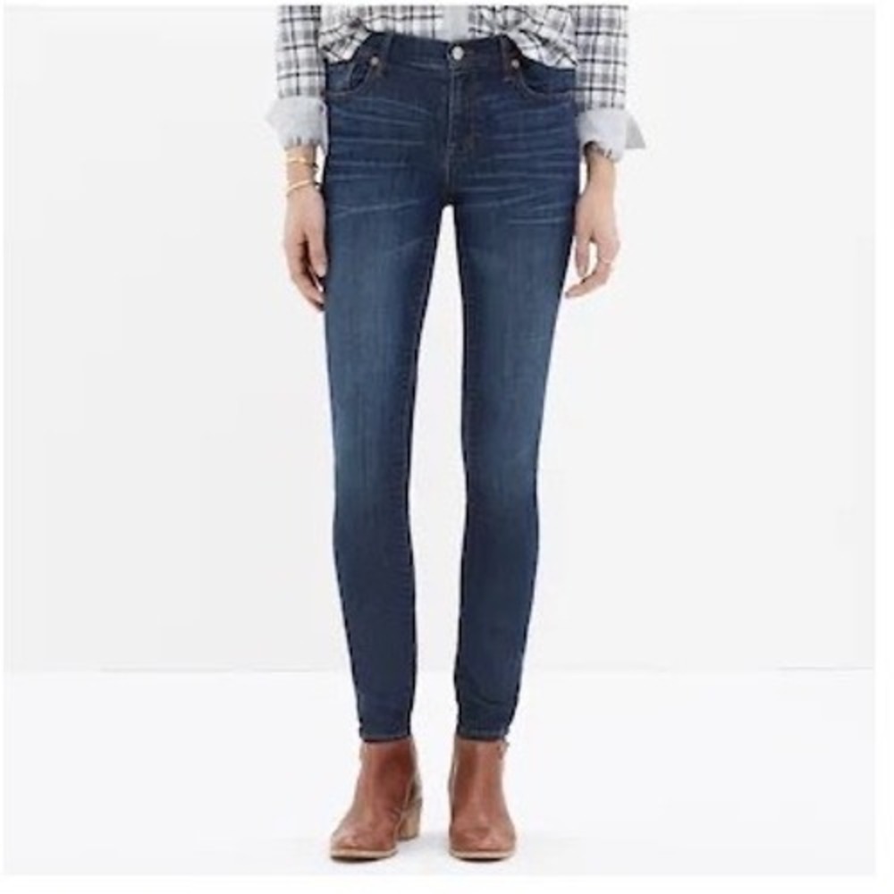 Madewell High Riser Skinny Jeans Dark Wash Denim Size 27 High Waisted Slim Fit